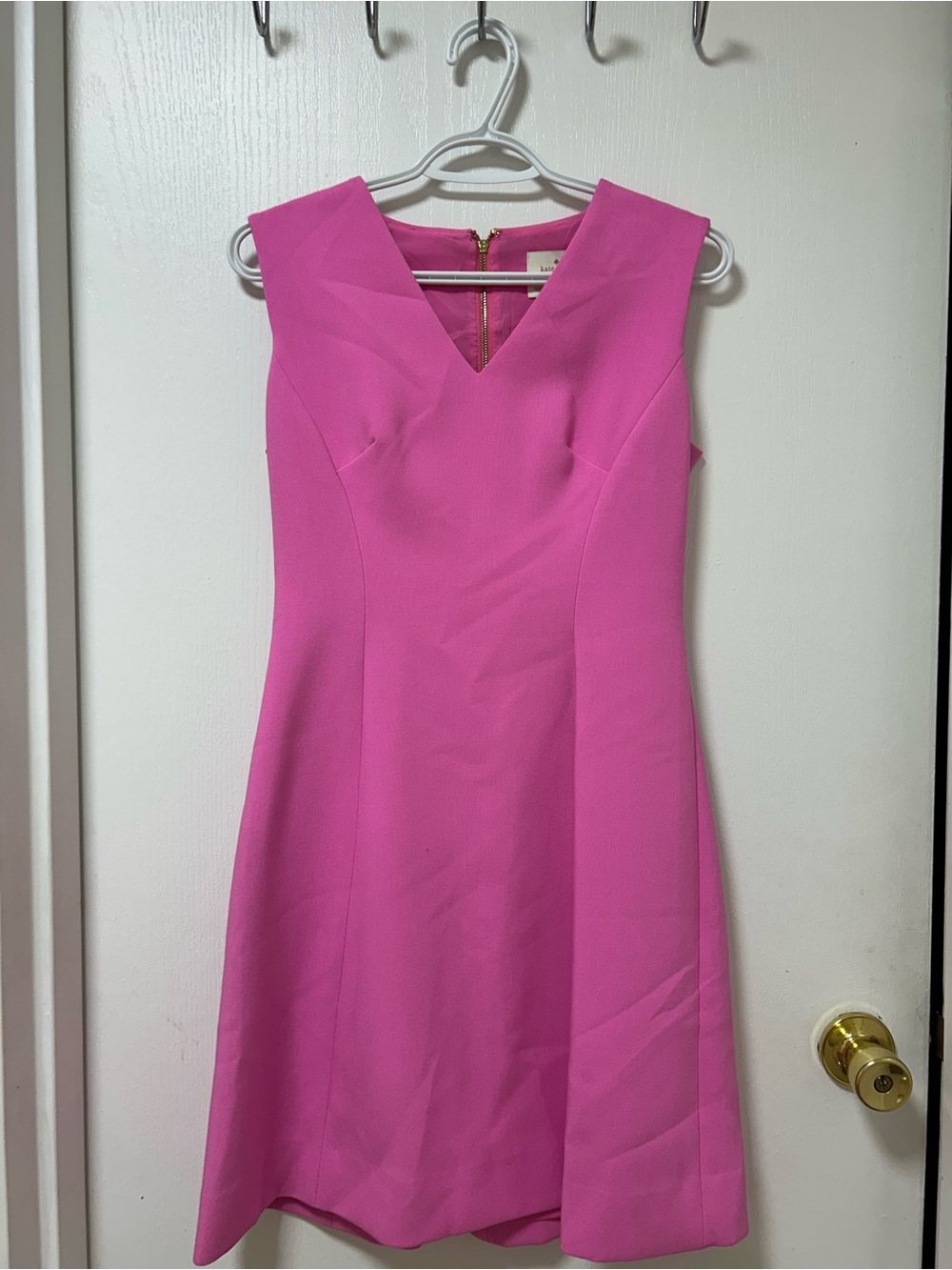 Kate Spade Classic Sleeveless V-Neck Pink Dress